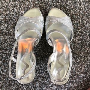 Sparkly Silver Heels